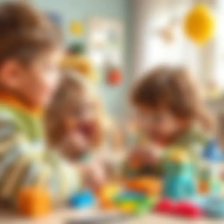 Children Exploring Creativity Engaged children exploring their creativity