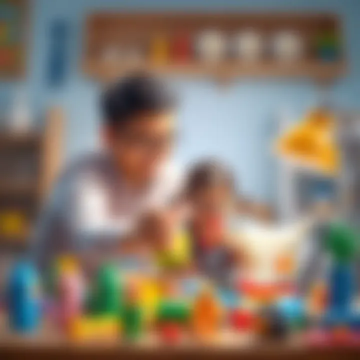 Parent-Child Bonding through Hobbies A parent and child bonding over a hobby activity