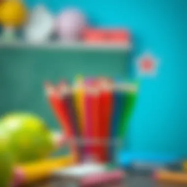 Educational activity using felt tip pens in classroom