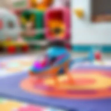 Vibrant Electric Helicopter Toy A colorful electric helicopter toy on a playmat