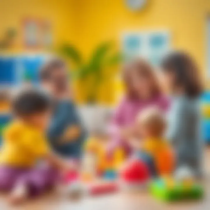 Parents discussing the importance of preschool education