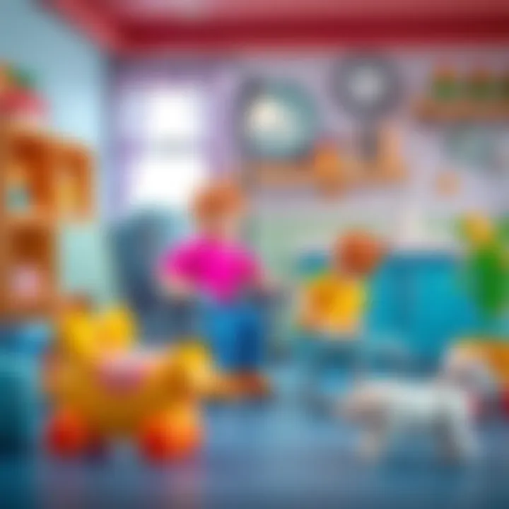 Parents utilizing baby care amenities