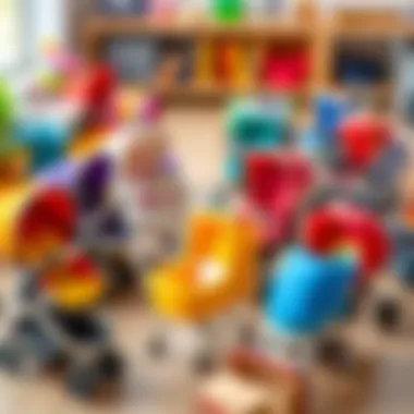 Comparison of Top Baby Strollers A variety of baby strollers arranged for comparison