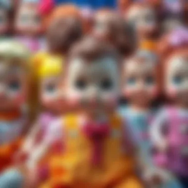 Colorful baby dolls showcasing various features