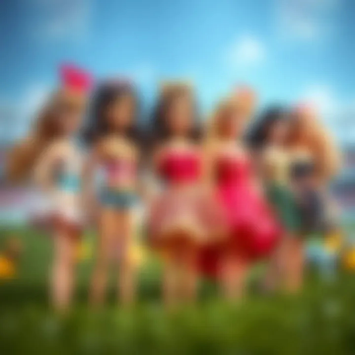 Historical Evolution of Barbie Dolls Historical evolution of Barbie dolls illustrated through iconic designs