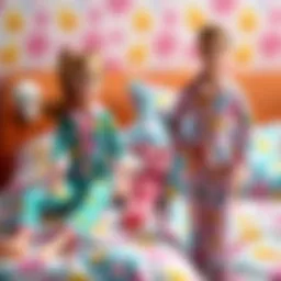 Colorful pajama patterns inspired by Barbie and Ken