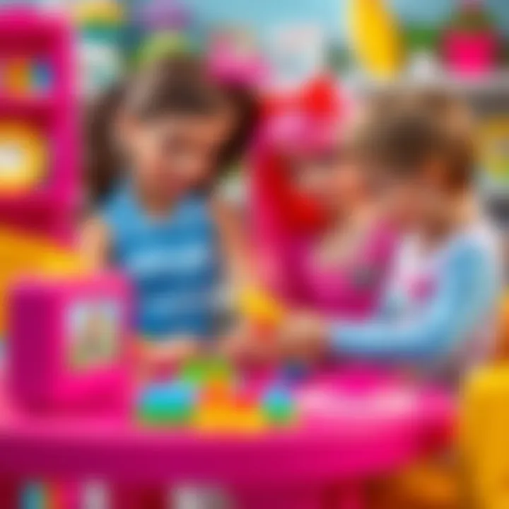 Barbie Toys and Child Development Children engaging with Barbie toys in a developmental setting