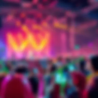 Experiencing Live Music with BeyBilet A vibrant concert scene showcasing a crowd enjoying live music with digital tickets.