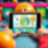 An illustration of a user navigating the BeyBilet platform on a digital device.
