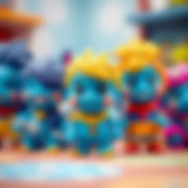 Vibrant Bluey Characters Colorful Bluey toy characters