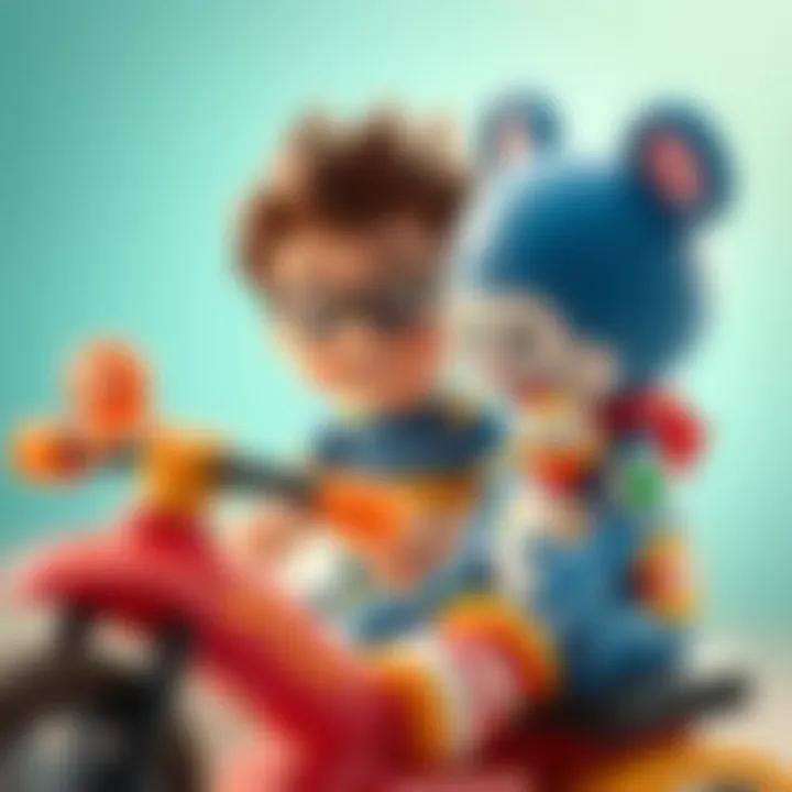 Parent-Child Interaction in Bluey Depiction of parent-child interaction inspired by Bluey