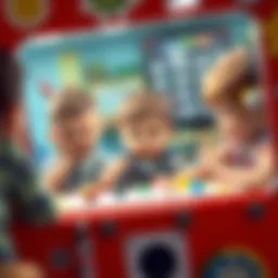 A captivating scene of children engaging in box game activities