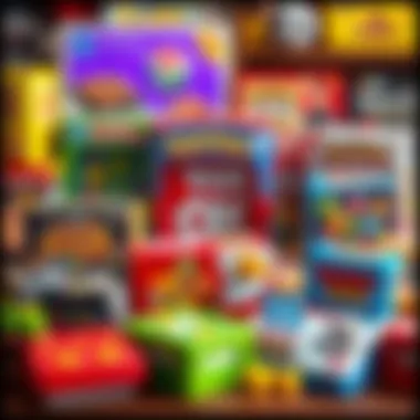 Diverse Types of Box Games A variety of box game types displayed creatively