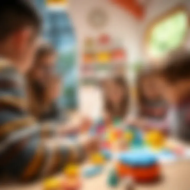 Informed Choices by Parents and Educators Parents and educators discussing the benefits of puzzle toys in a bright and playful environment.