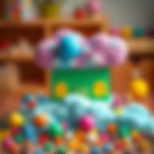 Colorful cloud toys enhancing children's creativity