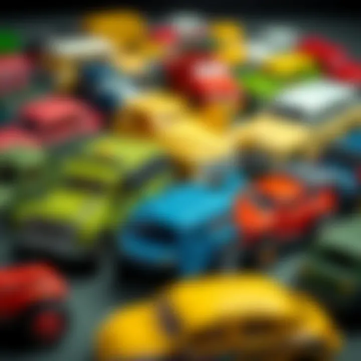 An array of Burago model vehicles highlighting variety and options for children