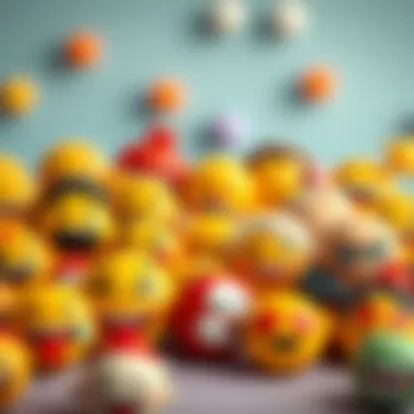 Diverse Emotions in Cheerful Emojis A colorful array of cheerful emojis representing various emotions.