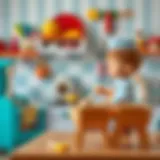 Creative Play in a Child's Kitchen Creative play in a child's kitchen