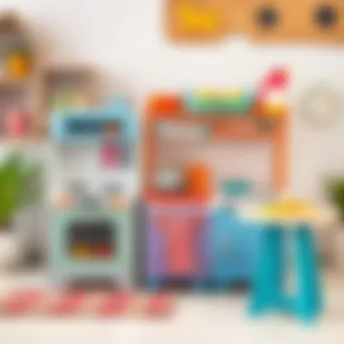 Social skills development through play kitchens