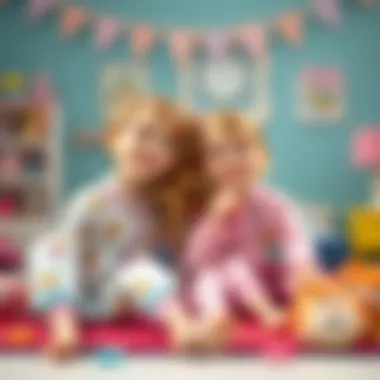 Children enjoying playtime with Barbie and Ken pajamas
