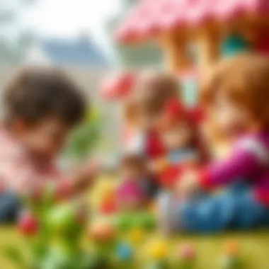 Imaginative Play with Bairbie Children engaging in imaginative play with Bairbie dolls