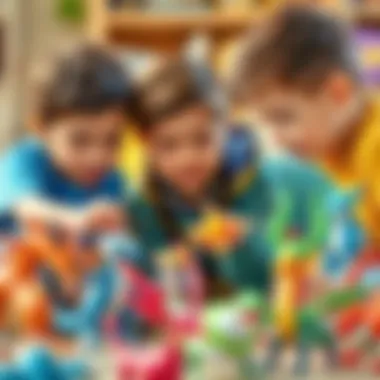 An engaging depiction of children playing with Mega Evolution toys, showcasing their strategic play.