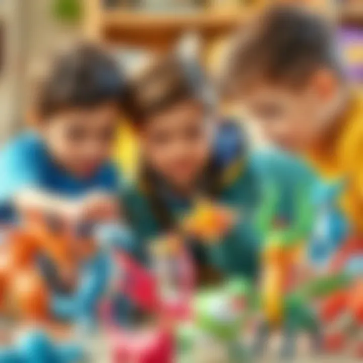 An engaging depiction of children playing with Mega Evolution toys, showcasing their strategic play.