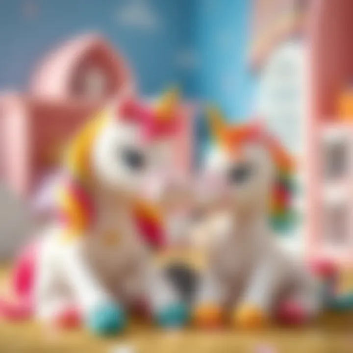 Psychological Impact of Plush Unicorns on Children Children engaging with plush unicorns, illustrating their psychological benefits.