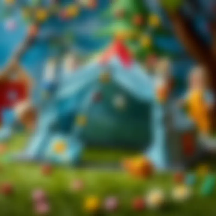 An infographic showing different types of children's tents and their features