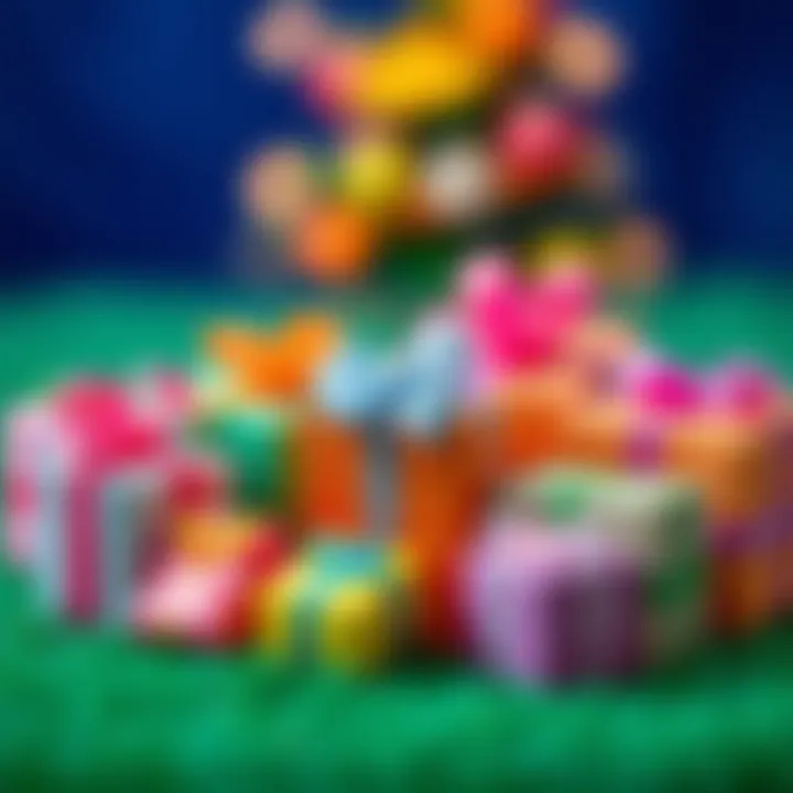 Colorful Gift Packages for Kids A colorful assortment of small gift packages suitable for children