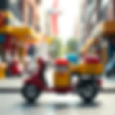 A scene illustrating the convenience of same-day delivery for toys