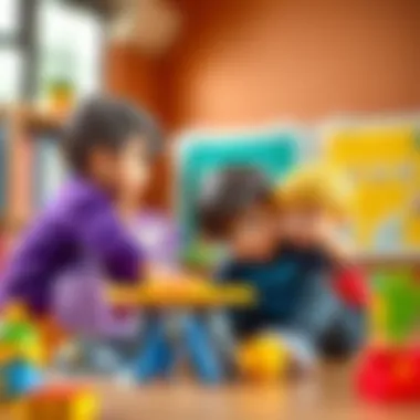Promoting Teamwork Among Young Learners Children participating in a group activity fostering teamwork