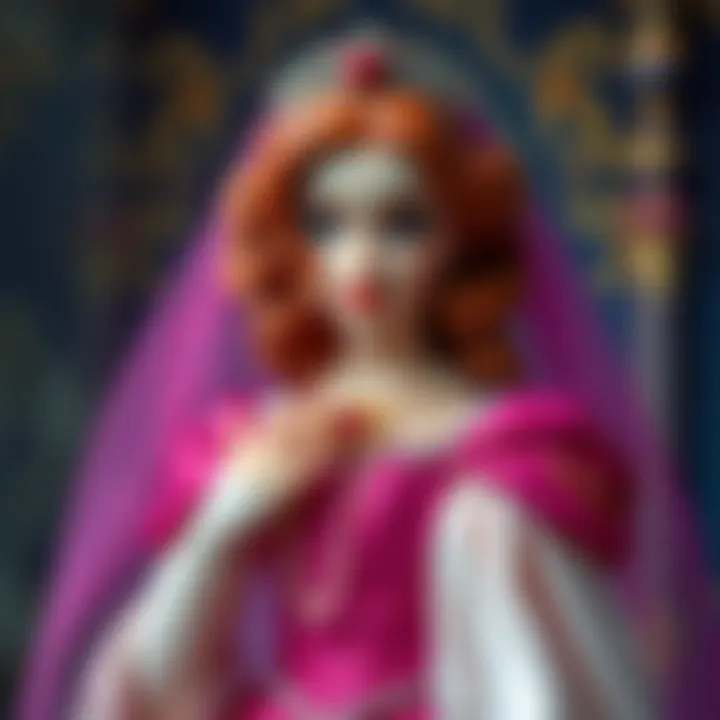 An artistic portrayal of a Disney princess in royal attire, showcasing the intricacies of her character and cultural significance.