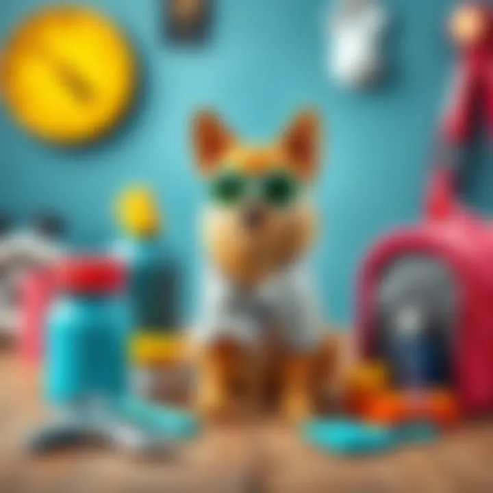 Accessories and grooming items for dog clothing care