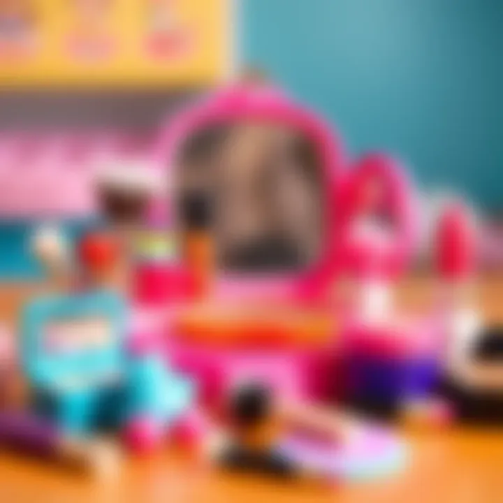 Educational benefits of kids' makeup sets highlighted in a playful manner