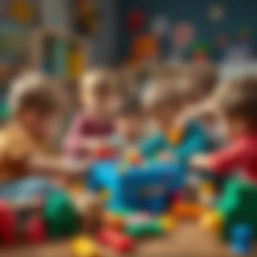 A group of children engaged in a creative play activity, showcasing teamwork and imagination.