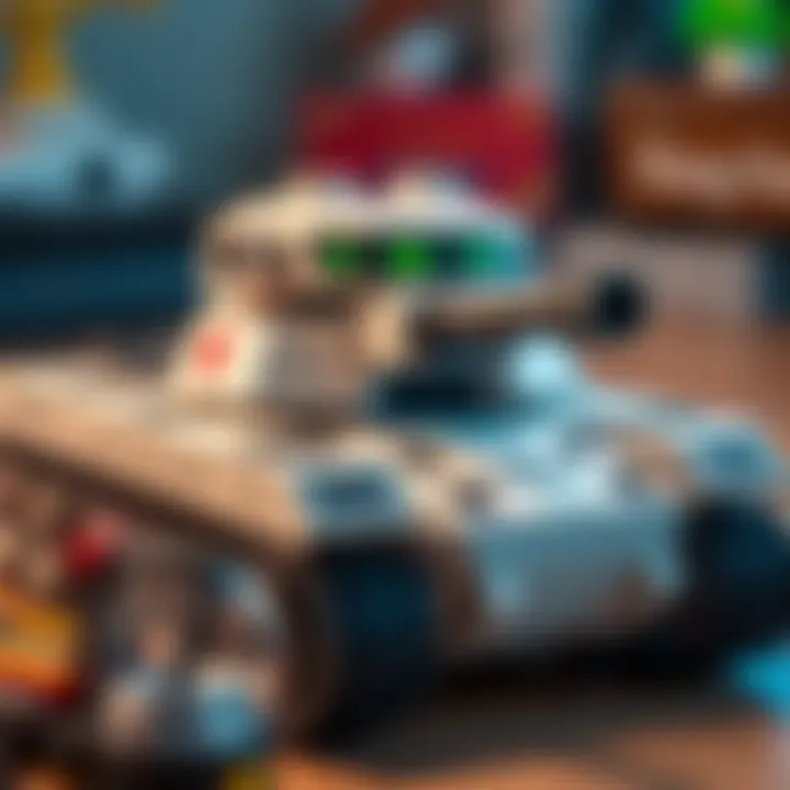 An educational setup demonstrating the learning potential of robot tanks