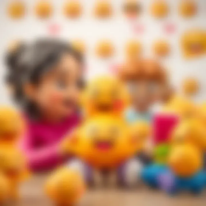 Teaching Emotional Skills with Emojis An educator demonstrating the use of emojis in emotional development.
