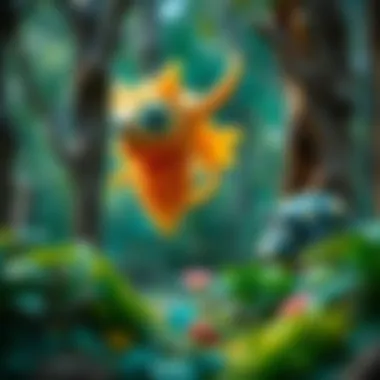 Mystical Creature in a Forest A stunning illustration of a mystical creature in a vibrant forest setting.