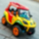 Colorful electric car designed for children