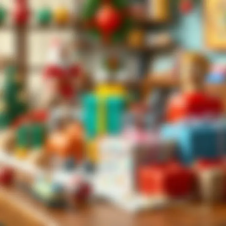 A selection of budget-friendly gift options on a table