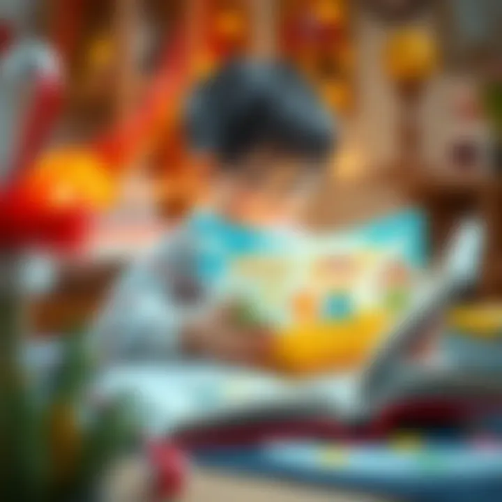 The Joy of Storytelling A child reading an exciting storybook