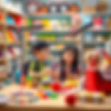 Parents and children discussing school needs