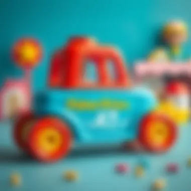 A timeline showcasing the history of Fisher Price.