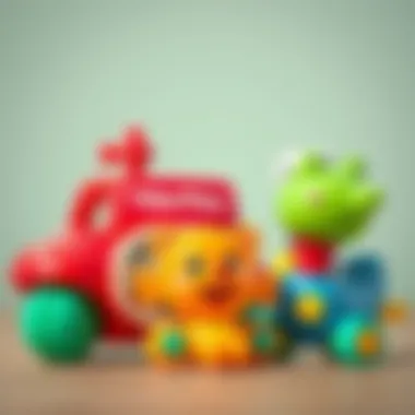 Colorful Fisher Price toys promoting early learning.