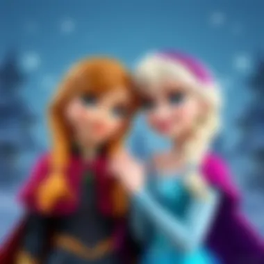 Sisterly Bonding: Anna and Elsa's Journey Anna and Elsa bonding during their adventure