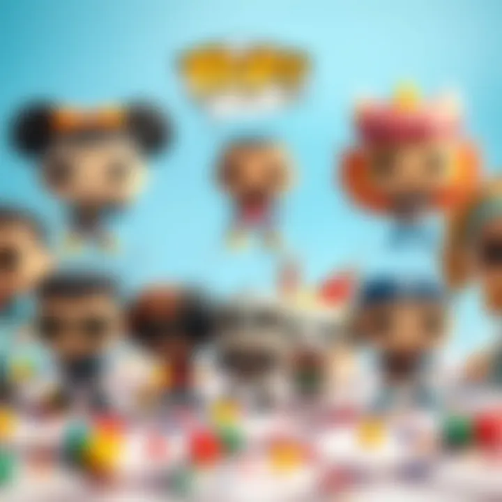 Artistic representation of Funko Pop design evolution over the years