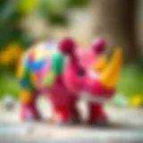 Colorful rhinoceros toy for children