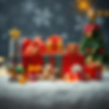 Seasonal Gift Inspiration An artistic arrangement of seasonal gifts reflecting the essence of giving.