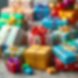 A collection of beautifully wrapped gifts showcasing various styles and colors.
